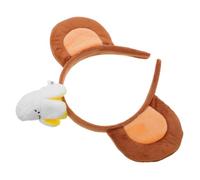 Mikikit Serre-tête Singe Pelucheux avec Banane Serre-tête Animal Fruité Épais et Confortable pour Costume Cosplay Halloween Fête Anniversaire