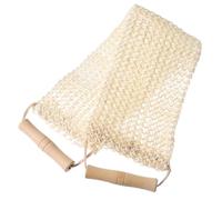 Mikikit Serviette Exfoliante Jute Naturelle Gommage Dos avec Cordes Latérales pour Massage et Nettoyage Complet Corps