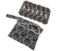Mikikit Serviettes Menstruelles Réutilisables 6 Pièces Taille Moyenne pour Femmes Post-partum et Incontinence Urinaire Protection Hygiénique Couleur Aléatoire