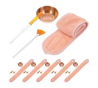 Mikikit Set Complet Accessoires Esthéticienne Rose Doré Bol Soin Visage Multifonction Matériaux Durables Bandeau Visage et Outils Professionnels pour Spa et Soins Quotidiens