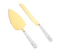 Mikikit Set Couteau et Pelle à Gâteau Mariage Acier Inoxydable Résistant Spatule de Cuisson Pâtisserie Délicate Coupe-beurre Multifonction pour Gâteau et Pizza