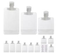Mikikit Set de Bouteilles de Voyage Rechargeables pour Distribution de Lotion Étiquettes 30ml 50ml 100ml en Pel pour Accessoires Hygiène en Déplacement
