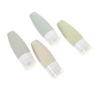 Mikikit Set de Flacons Voyage Silicone Bouteilles Rechargeables Étanches pour Cosmétiques Kit Portable pour Lotions et Soins Lot de Couleurs Gris Gris Blanc Bleu Vert