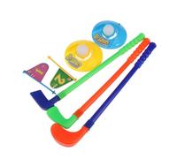 Mikikit Set de Golf Éducatif Plastique pour Garçon Fille Sportif Résistant pour Jeu Extérieur et Intérieur Kit Complet pour Développer Patience et Coordination Couleur Couleur Aléatoire