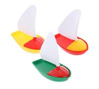 Mikikit Set de Jouets Bateaux Flottants Plastique pour Garçon Fille Jouets de Bain Voilier Colorés Petit Moyen Grand Sécurisés Amusants et Éducatifs pour Garçons et Couleur Aléatoire
