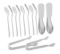 Mikikit Set Ustensiles Fromage Acier Inoxydable Couteaux Fourchettes et Cuillères pour Beurre Dessert et Service Robustes et pour Cuisine et Restaurant