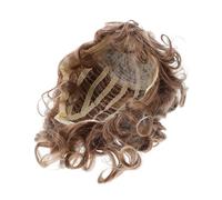 Mikikit Short Curly Wig Européen Perruque Synthétique Courte Ondulée Résistante Chaleur Look Naturel pour Fêtes et Cosplay