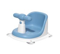 Mikikit Siège de Bain pour Bébé -né en Pp Bleu Design Spacieux à Ouverture Latérale et Forte Capacité de Charge, Bain Sécurisé et Confortable