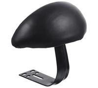 Mikikit Siège Garçon et Filles Arrière Vélo Coussin de Dossier en Cuir Noir Rembourrage Épais Antidérapant Support Métallique Robuste pour Confort et Sécurité en Déplacement