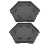 Mikikit Soucoupe Hexagonale Profonde pour Pots De Fleurs 2 Pièces, Plateau D'égouttage pour Plantes D'intérieur Et Bonsaïs, Grand Format Solide Et Incassable, Usage Intérieur Et Extérieur
