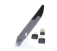 Mikikit Souris à Stylet sans Fil USB pour Ordinateur Portable Souris à Stylet Ergonomique Grise Compact Usage Bureautique Portable Compatible Pc Design Confortable