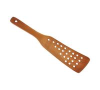 Mikikit Spatule Bois Antiadhésive pour Cuisine Domestique et Professionnelle Ustensile Ergonomique Résistant Chaleur pour Sauter Retourner et Mélanger