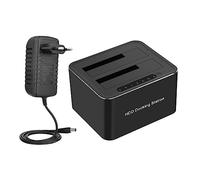 Mikikit Station Accueil pour Disque Dur USB avec Les Fuites Circuit Compatible avec HDD Et Ssd Et Prise Européenne Utilisation Pratique Et Design Simple