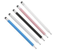 Mikikit Stylet Tactile Capacitif Double Tête en Métal, 5 Pièces, Haute Sensibilité et Confort Ergonomique, Compatible Smartphones et Tablettes, pour Cours et Navigation