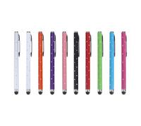 Mikikit Stylet Tactile Métal Lot de 10 pour Appareils à Écran Capacitif, Compatible, Multicolore, Conçu pour Navigation et Écriture Précise