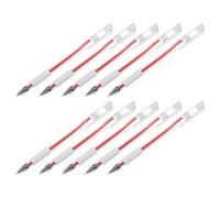 Mikikit Stylo Marqueur Sourcils Permanent Étanche en Plastique Rouge, 10 Pièces, Précision Optimale et Facile à Utiliser pour Maquillage et Tatouage
