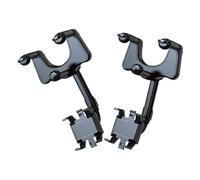 Mikikit Support de caméra pour rétroviseur 2 pièces Noir en ABS avec Rotation 360° pour téléphone et Navigation en Voiture