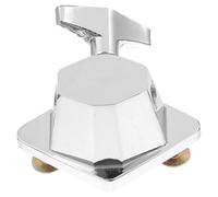 Mikikit Support de Jambe de Tambour Argenté Pièce de Remplacement Professionnelle en Fer Plaqué Accessoire Réglable pour Tom Batterie pour Percussion