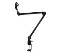 Mikikit Support de Microphone de Bureau Robuste Ajustable pour Condensateur avec Clip et Gestion de Câbles Support de Bras Pivotant pour Podcasting Streaming et Enregistrement