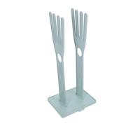 Mikikit Support de Rangement Multi Usage pour Gants Caoutchouc et Torchons Égouttoir Évier Bleu Rack de Cuisine et Salle de Bain Compact et Pratique