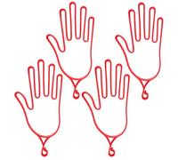 Mikikit Support de Séchage pour Moufles de Golf Rouge en Abs, Lot de 4 Pièces, Cadre Pratique pour Rangement et Maintien, Adapté à Toutes Tailles, Évite Plis