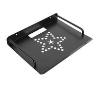 Mikikit Support Mural Métal pour Routeur et Projecteur Étagère Flottante sous Meuble avec Fixation Murale Robuste et Passe-câbles Rangement Compact pour Équipements Multimédias