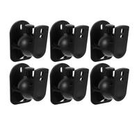 Mikikit Support Mural pour Enceinte Angle Réglable et Rotation Inclinable, Lot de 6 Sets de Sets de Supports en Abs Noir pour Chambre ou Salle de Sport