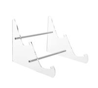 Mikikit Support pour Clavier en Acrylique Transparent à 2 Niveaux Rehausseur de Bureau Ergonomique Plateau Surélevé pour Clavier D’Ordinateur Accessoire Portable pour Bureau à