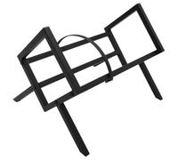 Mikikit Support pour Disques Vinyles en Fer Noir Stable et Moderne, Présentoir de Bureau Chic pour Rangement de CD et Vinyles