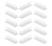 Mikikit Support PVC pour Affichage 15 Pièces 76 X 25 X 16 CM Porte-Étiquettes Auto-Adhésif Résistant Accessoire Polyvalent pour Supermarché Bureau et Restaurant