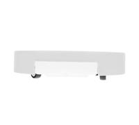 Mikikit Support Roulant pour Plantes D'intérieur Rond, Chariot Blanc PP