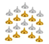 Mikikit Supports de Drapeau de Table Universels 30 Pcs Or Argenté pour Bureau Réunion Bases Rondes Stables Résistantes Matériel Fiable Affichage Drapeaux Fixes