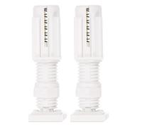 Mikikit Supports de Fixation sans Perçage pour Stores Vénitiens Supports Blancs en Plastique Installation Facile à Gauche Droite Compatibles Stores à Lames Lot de 2 Pièces Fixation