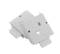 Mikikit Supports Métalliques pour Stores Enrouleurs Extérieurs et Intérieurs, Fixation Latérale, 2 Pièces Blanches, Compatibles Mini-Stores, Installation Balcon et Fenêtre,