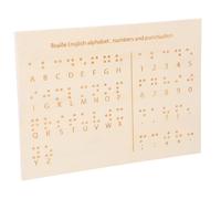 Mikikit Tableau d'Apprentissage Braille pour Aveugles Outil Éducatif Lettres et Chiffres Aide à L'Apprentissage et à la Lecture