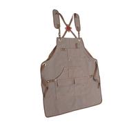 Mikikit Tablier de Travail Toile Épaisse avec Poches Réglable pour Menuisiers Jardiniers Chefs et Projets DIY