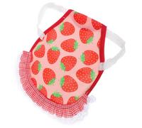 Mikikit Tablier pour Poules Rouge en Polyester Design Volant, Élastique et Protège les Prédateurs, Accessoire pour Poulailler