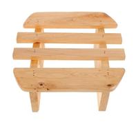 Mikikit Tabouret Repose-Pieds en Bois Massif 24 CM, Marchepied Portable pour Sauna et Bain de Pieds, Tabouret de Lit Multifonction pour Personnes Âgées, pour Salon, Voyage et Salle de