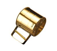 Mikikit Tamis à Farine Portable Inox Doré Tamis Fin pour Sucre Poudre et Pâtisserie Outil de Cuisine Pratique pour Usage Familial et Professionnel