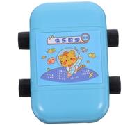 Mikikit Tampon à Rouleau d'Addition Soustraction pour Garçon et Filles Rouleau de Tampons Mathématiques Compact en Plastique Bleu Mathématique sans Encre pour Apprentissage Scolaire à