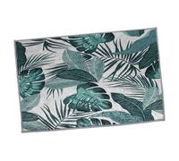 Mikikit Tapis Carré Style Naturel de Bananier Décor Tropical Lavable et Réutilisable pour Chambre et Salon