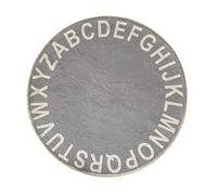 Mikikit Tapis de Sol Rond Alphabet Bébé Tapis D’éveil pour Chambre Garçon et Filles Mixte Coton Doux Usage Intérieur pour Ramper Coussin Confortable Usage Quotidien