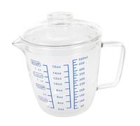 Mikikit Tasse à Mesurer Verre Résistant Chaleur avec Couvercle à Bouton Verre Doseur pour Déjeuner et Cuisine Facile à Nettoyer Maison et Restaurant