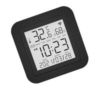 Mikikit Thermomètre Hygromètre Digital Multifonction LCD Portable pour Maison et Bureau Surveillance Température et Humidité Précise pour Chambre de Contrôle Wifi Intelligent Noir USB