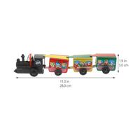 Mikikit Train à Remontoir Vintage avec Trois Wagons Éducatif Montessori pour Garçon Fille Décoration Maison Originale