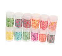 Mikikit Tranches De Fruits à Ongles En Argile Polymère 12 Boîtes Assortiment Coloré Décorations Nail Art Diy Pour Femmes Et Filles Usage Fête Anniversaire Noël