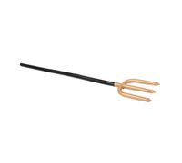Mikikit Trident Doré Plastique Léger pour Costume de Diable Accessoire Steampunk pour Cosplay Halloween Canne Décorative pour Fêtes à Thème