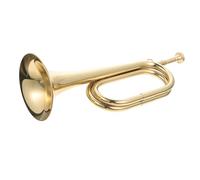 Mikikit Trompette Cuivre pour Débutants et École Doré Portable et Poli Instrument de Musique Pratique pour Bandes et Débutants