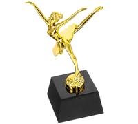 Mikikit Trophée de Danse Classique en Métal Argenté 20 CM Coupe Délicate de Danseuse pour Remise des Diplômes de Maternelle et Décoration de Table
