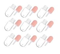 Mikikit Tubes de Gloss à Lèvres Vides 5ml Réutilisables Lot de 10 en Plastique Pp Design Compact pour Voyage en Plein Air et Affaires